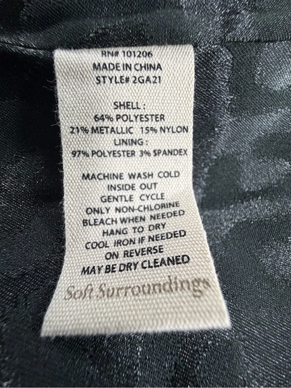 Soft Surroundings Metallic Floral Brocade Jacket Women’s Large Black Gold - Picture 6 of 7